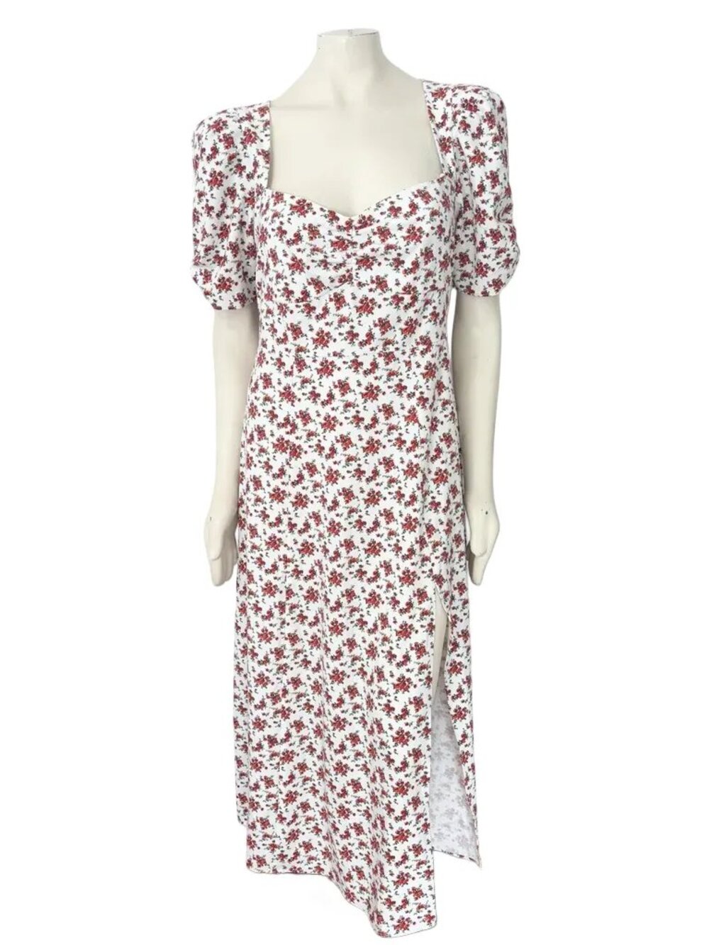 DANIELLE BERNSTEIN Floral Puff Sleeve Maxi Dress SZ 10